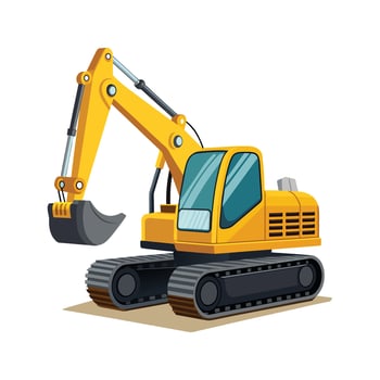 Realistic Construction Excavator illustration vector