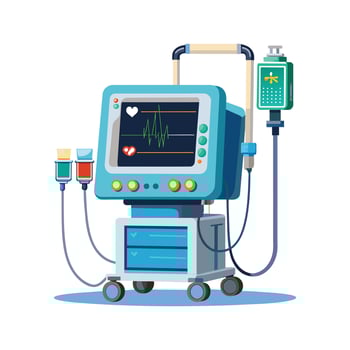 Hospital Equipment Machine illustration vector