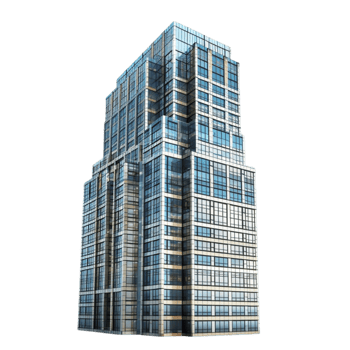 3d rendering of a tall building on a transparent background Genereted AI png