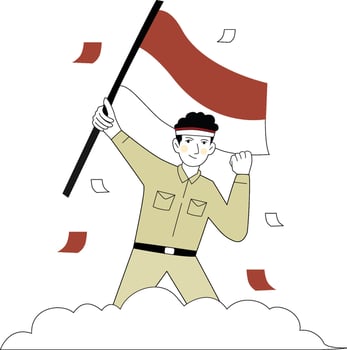 Commemoration of Indonesian Heroes' Day vector