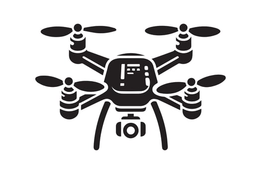 Drone Silhouette Illustration Artwork vector