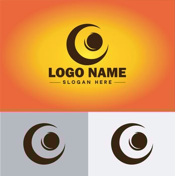 Moon logo icon for business brand app icon stars Moon Night bed logo template vector
