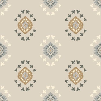 Ikat tribal Indian seamless pattern. Ethnic Aztec fabric carpet mandala ornament native boho chevron textile.Geometric African American oriental traditional illustrations. Embroidery style. vector
