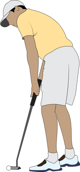 Golfer sport course golf ball. png