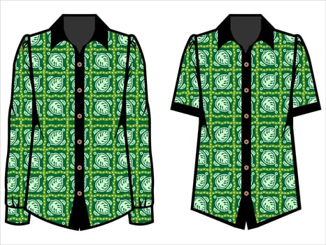 various batik clothes vector