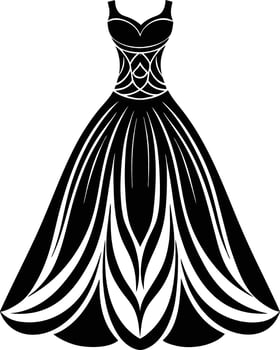 women dress illustration black and white vector
