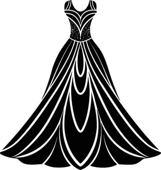 women dress illustration black and white vector