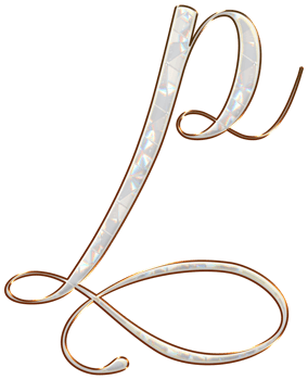 White holographic alphabet png