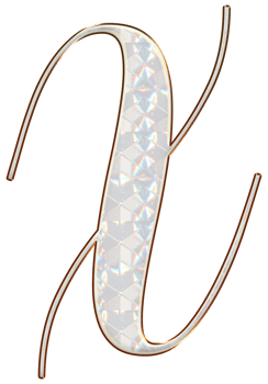 White holographic alphabet png