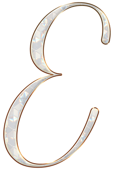 White holographic alphabet png