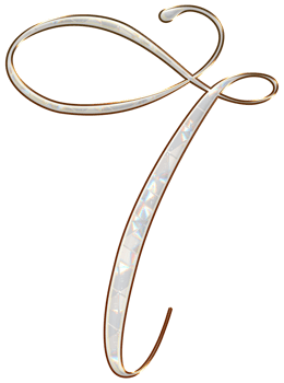 White holographic alphabet png