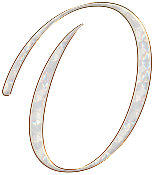 White holographic alphabet png