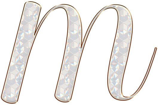 White holographic alphabet png