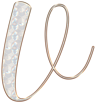 White holographic alphabet png