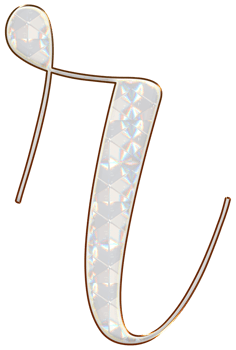 White holographic alphabet png