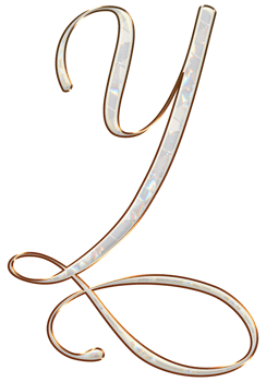 White holographic alphabet png