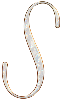 White holographic alphabet png