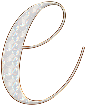 White holographic alphabet png