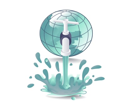 Rapid Flow of Water from the Earth vector