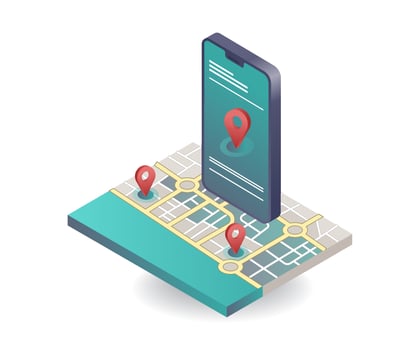 Technologies of Smartphone Map Applications vector