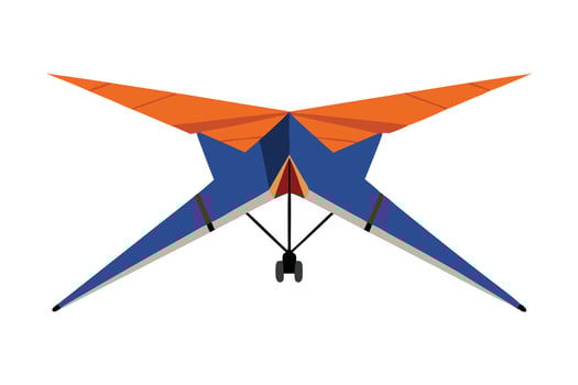 Hang glider Air transport isolated flat illustration vector