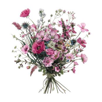 Colorful Flower Bokeh on Transparent Background png