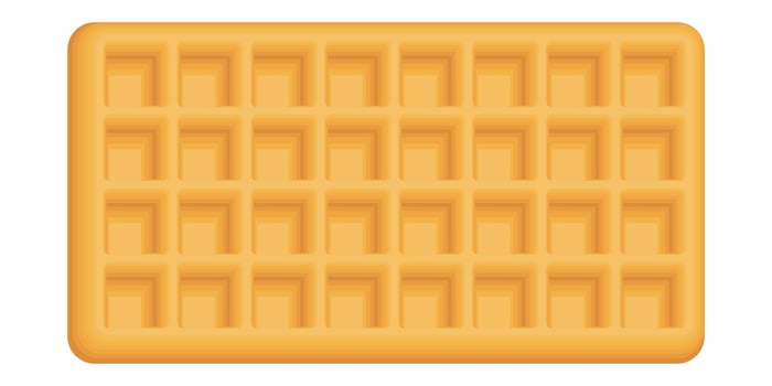 Abstract rectangle waffle pattern isolated graphic illustration. vector