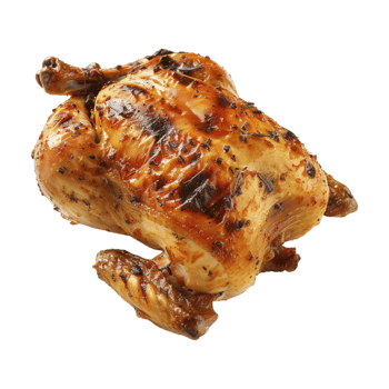 Grilled Whole Chicken on Transparent Background png