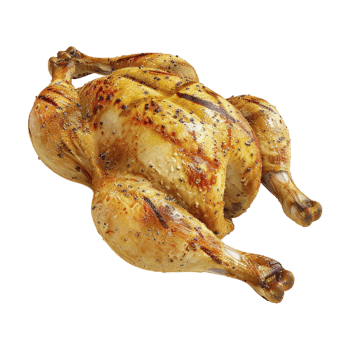 Grilled Whole Chicken on Transparent Background png