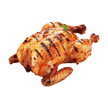 Grilled Whole Chicken on Transparent Background png