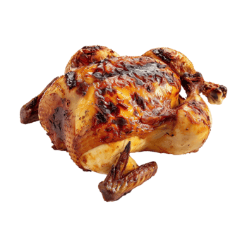 Grilled Whole Chicken on Transparent Background png