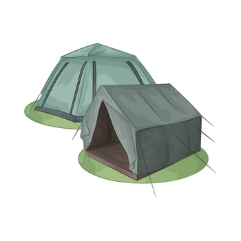 Illustration of camping tent vector