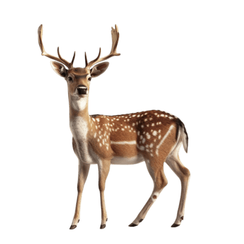 Side View Deer Transparent Background AI-Generative png