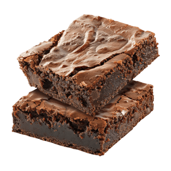 Brownies with Chocolate on Transparent Background AI-Generative png