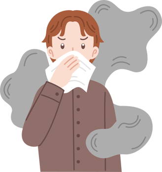 people covering mouth to avoid air pollution png