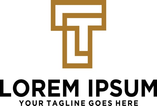Double T letter logo design vector