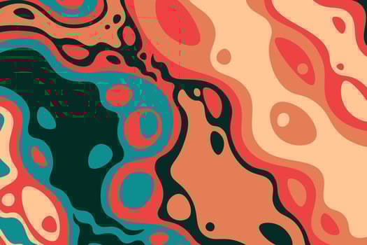 Psychedelic groovy background. vector