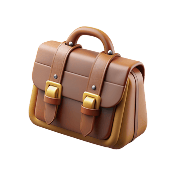 3d Man's expensive leather bag png