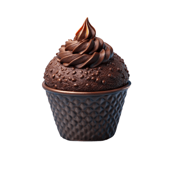 chocolate cupcake with cream png