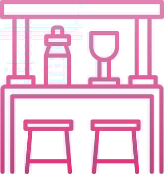 Bar Line Gradient Icon vector