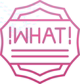 What Line Gradient Icon vector