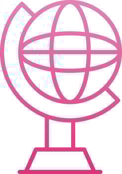 Globe Line Gradient Icon vector