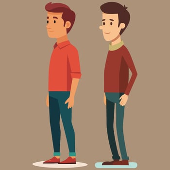 child and boy vector