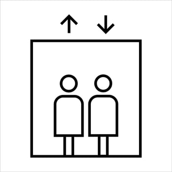 elevator icon on white background vector