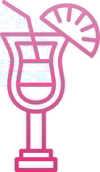 Cocktail Line Gradient Icon vector