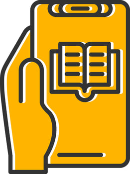 Ebook Line Filled Slip Icon vector