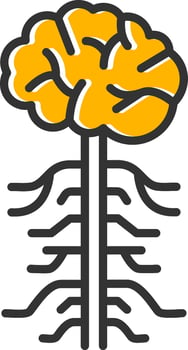 Nervous System Line Filled Slip Icon vector