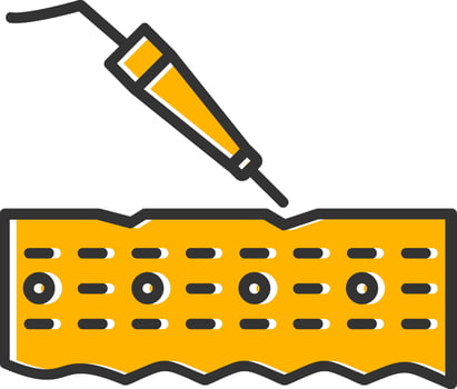Laser Line Filled Slip Icon vector