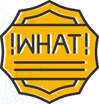 What Line Filled Slip Icon vector
