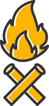 Fire Line Filled Slip Icon vector